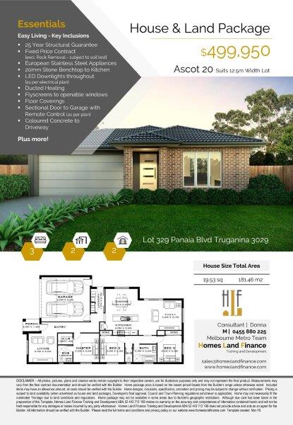 Lot 329 Panaia Blvd Truganina 3029 Ascot 20